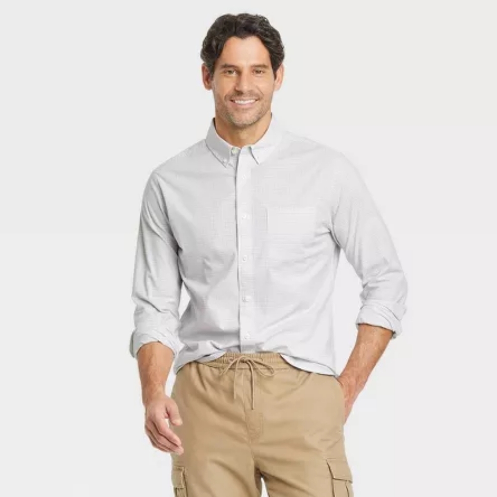 16. Men's Slim Fit Long Sleeve Button-Down Shirt - Goodfellow & Co